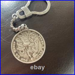 925 Sterling Silver Vintage Peruana Lima Coin Key Chain 1935 19.1 Gram