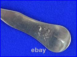 A. DUNYON COIN SILVER SPOONS (4) PORTLAND ME. RETAILER c1860 5 3/4 49 G