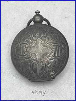 ANTIQUE GERMAN SILVER COIN LOCKET Very Unique Sterling Piece