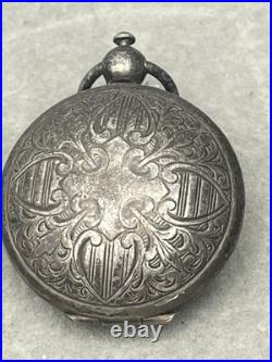 ANTIQUE GERMAN SILVER COIN LOCKET Very Unique Sterling Piece