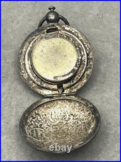 ANTIQUE GERMAN SILVER COIN LOCKET Very Unique Sterling Piece