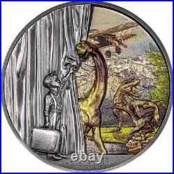 Adventure Daydreamer 2 oz Antique finish Silver Coin 10$ Palau 2023