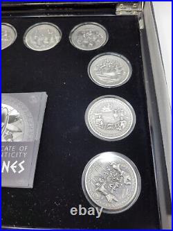 Adventures of Odysseus Solomon Islands 10x2 oz Antiqued Silver $5 Coins 20 oz