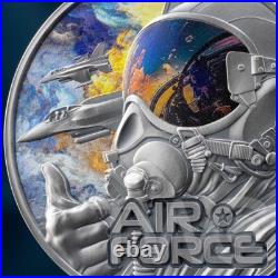 Air Force Guardians of Freedom 2 oz Antique finish Silver Coin CFA Cameroon 2025