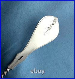 Albert Cole Coin Silver Hooded Gold Washed Soup Ladle 11 3/4 In Mono 190.6 Gr