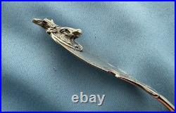 Albert Coles Coin Silver Soup Ladle Saxon Stag 12 Inches No Mono