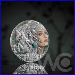 Amazon Femina Bellator 2 oz Antique finish Silver Coin CFA Cameroon 2024 Amazon Femina Bellator 2 oz Antique finish Silver Coin CFA Cameroon 2024