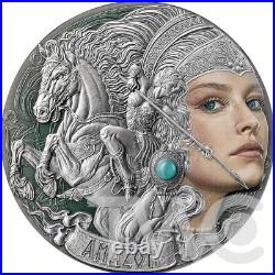 Amazon Femina Bellator 2 oz Antique finish Silver Coin CFA Cameroon 2024