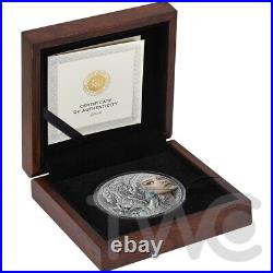 Amazon Femina Bellator 2 oz Antique finish Silver Coin CFA Cameroon 2024