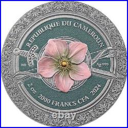 Amazon Femina Bellator 2024 2 Oz 2000 Francs Cfa Antique Finish Silver Coin