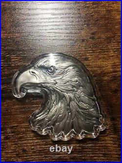 American Eagle Shaped Silver Antiqued 1 Oz Coin (0373/2500)