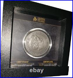 Ammonite 2 oz HIGH RELIEF Antique finish. 999 Silver Coin 5$ Niue Island 2019