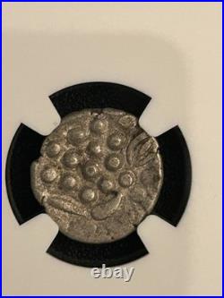 Ancient Britain Durotriges 60-20 BC, Celts SILVER Bi Stater Celtic Coin, NGC XF
