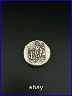 Ancient Near Eastern Roman Empire King Face Silver Coin