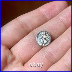 Ancient Roman Old Coated Coin Rare Small Cleaned Coin In good condition