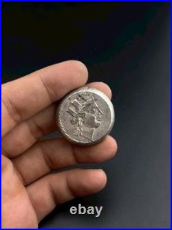 Ancient Roman Unique Greek Silver Coin Roman King Face