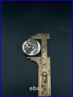 Ancient Roman Unique Greek Silver Coin Roman King Face