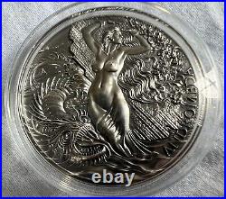 Andromeda and the Sea monster Celestial Beauty 2oz Antique finish Coin 2022