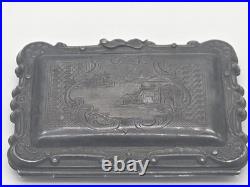 Antique 1856 Victorian Silver Coin Purse Dance Card Case Engraved 10 Anniversary