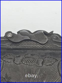 Antique 1856 Victorian Silver Coin Purse Dance Card Case Engraved 10 Anniversary