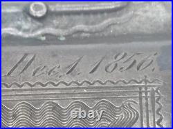 Antique 1856 Victorian Silver Coin Purse Dance Card Case Engraved 10 Anniversary