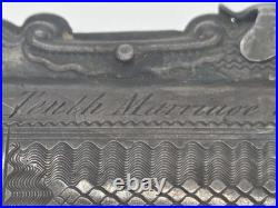 Antique 1856 Victorian Silver Coin Purse Dance Card Case Engraved 10 Anniversary