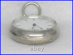 Antique 1868 National H. Z. Culver Gr. 62 Coin Silver Pocketwatch, Running! Elgin