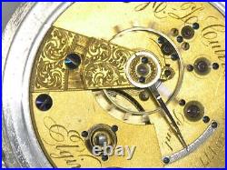 Antique 1868 National H. Z. Culver Gr. 62 Coin Silver Pocketwatch, Running! Elgin