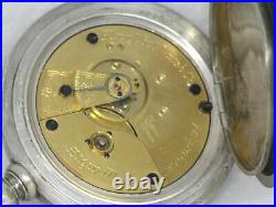 Antique 1885 Elgin 18 Size 4 Ounce Coin Silver Key Wind Pocket Watch, Serviced