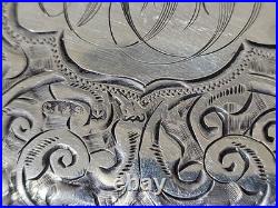 Antique 1908 Birmingham Sterling Silver Coin Purse Charles Lyster & Son, 100g