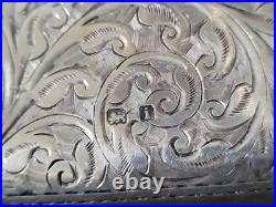 Antique 1908 Birmingham Sterling Silver Coin Purse Charles Lyster & Son, 100g
