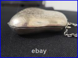 Antique 1908 Birmingham Sterling Silver Coin Purse Charles Lyster & Son, 100g