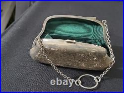 Antique 1908 Birmingham Sterling Silver Coin Purse Charles Lyster & Son, 100g