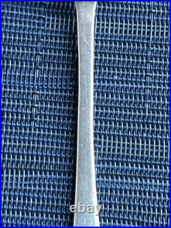 Antique American Coin Silver Coffin End Serving spoon AH Engraved 8.5 in