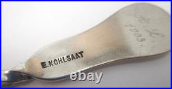 Antique American Coin & Sterling Silver Hand Engraved Spoon by E. Kohlsaat 1830