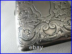 Antique Art Nouveau Floral German Silver Compact Coin Holder Card Case Purse #3