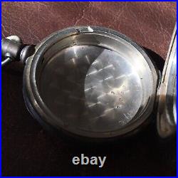 Antique BAYSTATE IMPERIAL COIN SILVER POCKET WATCH CASE 3oz Engraved Hunter