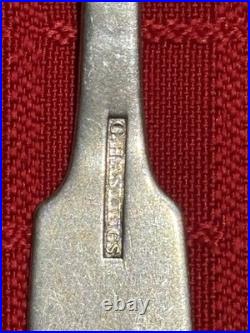 Antique Coin Silver Fruit Spoons (6) Fiddle Back Combined Weight 3.5 oz 6 Long