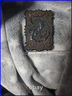Antique Coin Silver Plate Monogram Calling Business Card Case Holder G2U