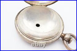 Antique Coin Silver Pocket Watch Case Key Wind Size 18 Double Hunter