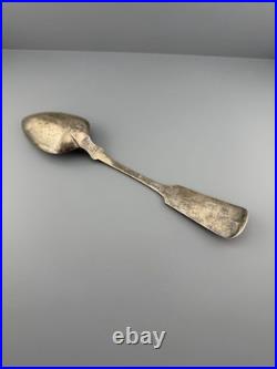 Antique Coin Silver Spoon 60 GRAMS Edmund Hayes Poughkeepsie NY circa 1841