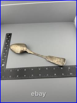 Antique Coin Silver Spoon 60 GRAMS Edmund Hayes Poughkeepsie NY circa 1841