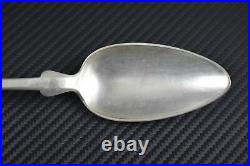 Antique Coin Silver Tablespoon Illegible Mark (56.11 Grams) 9-1/4