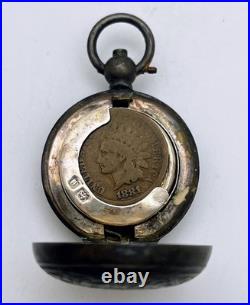 Antique Edwardian Victorian Sterling British Sovereign Coin Holder 18g'LH'. 925