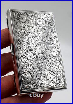 Antique Edwardian sterling silver ladies coin purse Beautiful engraved purse