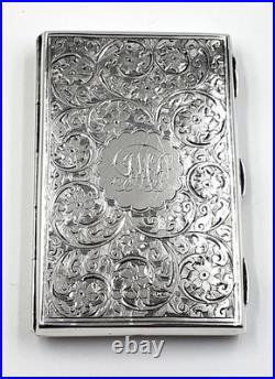 Antique Edwardian sterling silver ladies coin purse Beautiful engraved purse