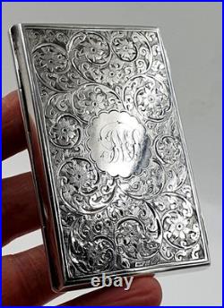 Antique Edwardian sterling silver ladies coin purse Beautiful engraved purse