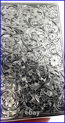 Antique Edwardian sterling silver ladies coin purse Beautiful engraved purse