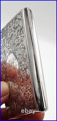 Antique Edwardian sterling silver ladies coin purse Beautiful engraved purse