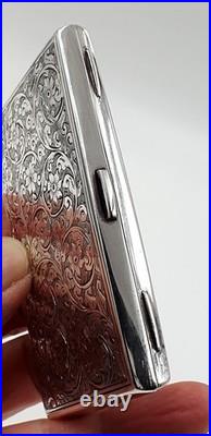 Antique Edwardian sterling silver ladies coin purse Beautiful engraved purse